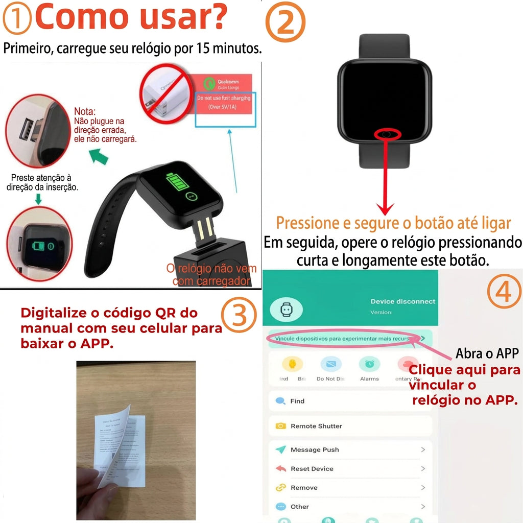 Relógio Digital Fitness